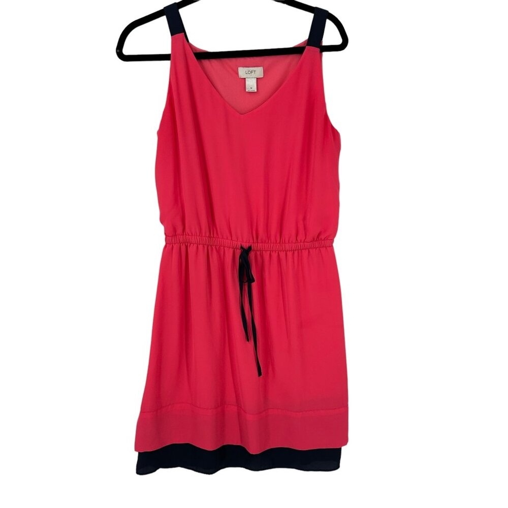 Loft Factory Dress Womens Size Medium layered Drawstring Straps Coquette‎ Fairy